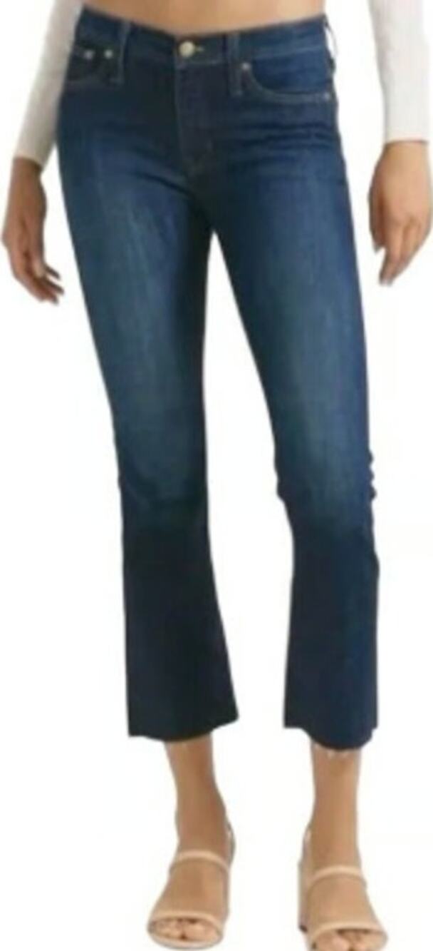 J.Crew Billie 9" Demi Boot Crop Jeans Mid Rise Flared Lantern Wash Blue 26